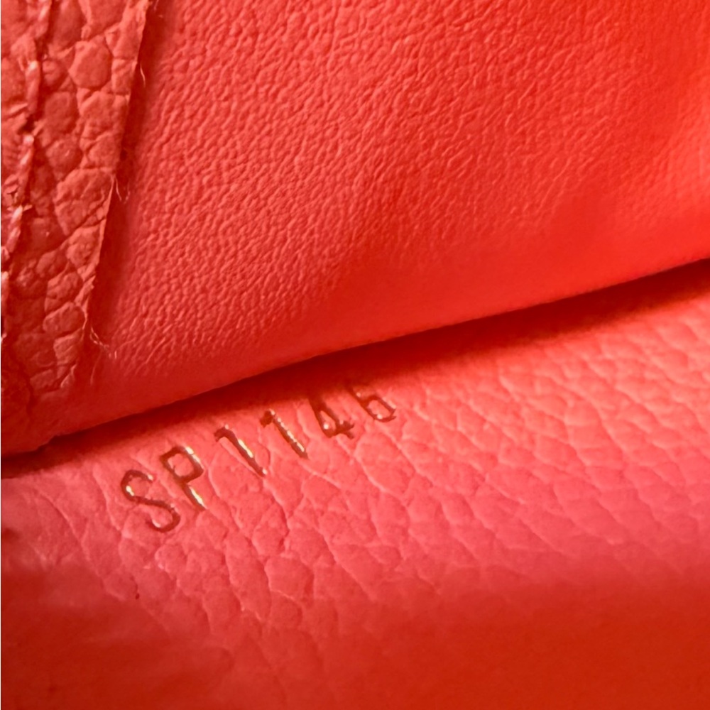 Authenticated Louis Vuitton Pink/Coral Monogram Empreinte Zippy Leather Wallet - Picture 8 of 16